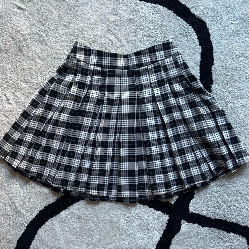 Stradivarius plaid pleated tennis skirt